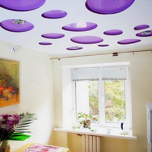 фото резного натяжного потолока